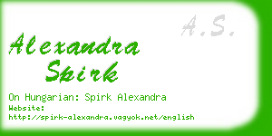 alexandra spirk business card